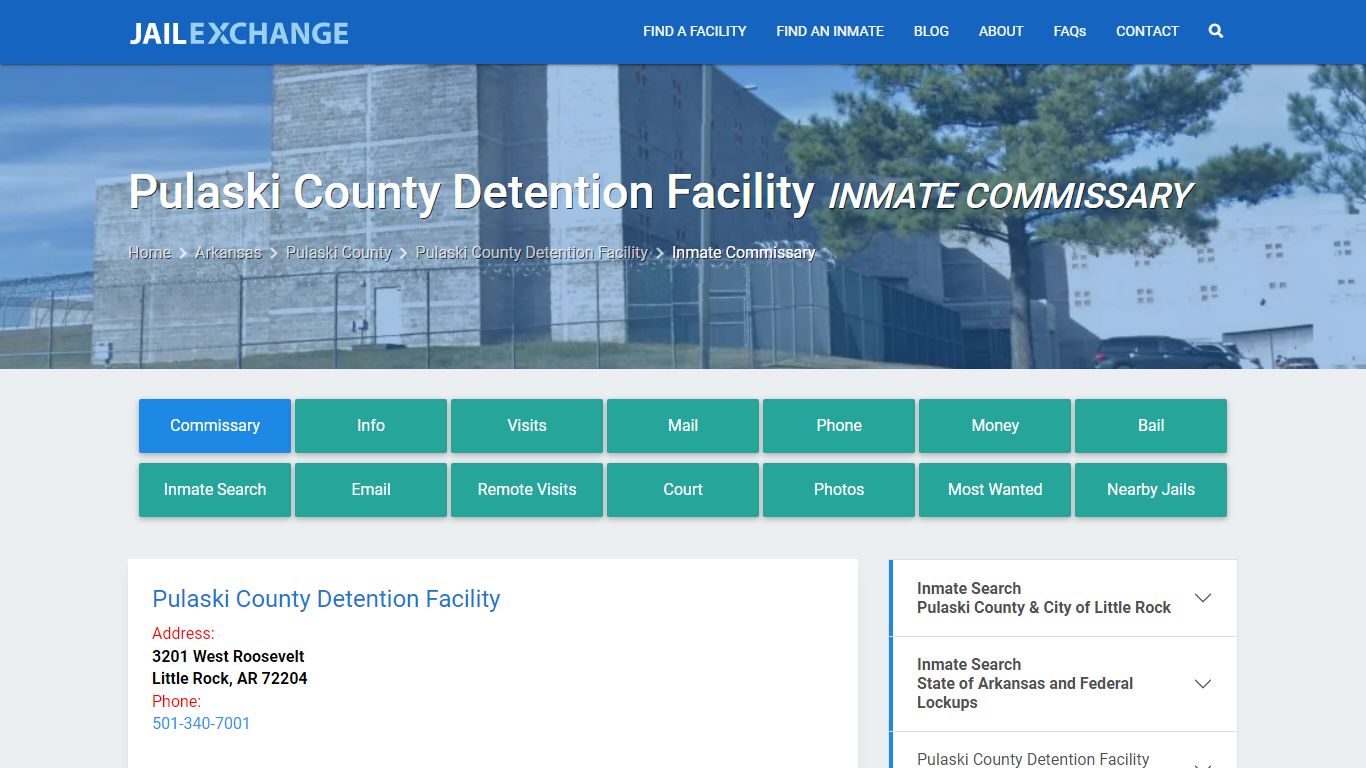 Pulaski County Detention Facility Inmate Commissary - Jail Exchange